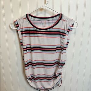 FP Movement Sleeveless Striped Tank - White with Navy, Red, Green, Orange